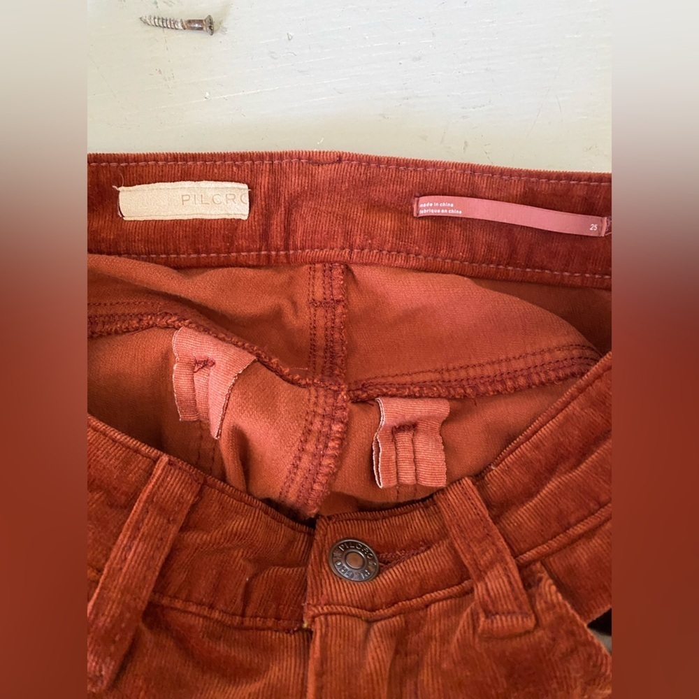 Pilcro Rust high waisted Straight Leg Pants autumn - Picture 8 of 10